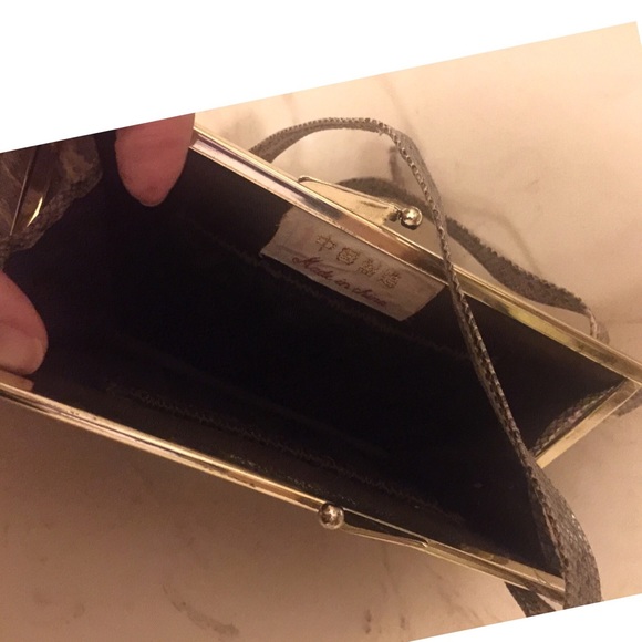 1950s unique true vintage lizard skin bag - Picture 7 of 8